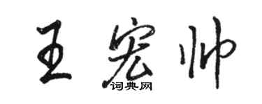 骆恒光王宏帅行书个性签名怎么写
