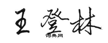 骆恒光王登林行书个性签名怎么写