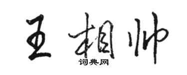 骆恒光王相帅行书个性签名怎么写