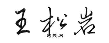骆恒光王松岩行书个性签名怎么写