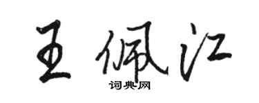 骆恒光王佩江行书个性签名怎么写