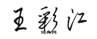 骆恒光王彩江行书个性签名怎么写