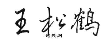 骆恒光王松鹤行书个性签名怎么写