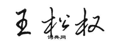 骆恒光王松权行书个性签名怎么写