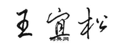 骆恒光王宜松行书个性签名怎么写