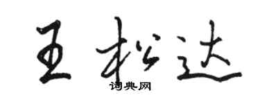 骆恒光王松达行书个性签名怎么写