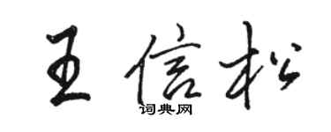 骆恒光王信松行书个性签名怎么写