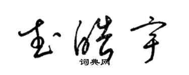 梁锦英武皓宇草书个性签名怎么写