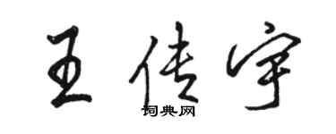 骆恒光王传宇行书个性签名怎么写