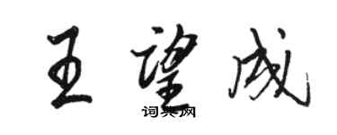 骆恒光王望成行书个性签名怎么写