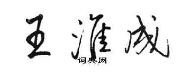 骆恒光王淮成行书个性签名怎么写