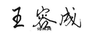 骆恒光王容成行书个性签名怎么写