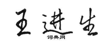 骆恒光王进生行书个性签名怎么写