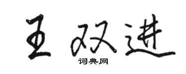 骆恒光王双进行书个性签名怎么写