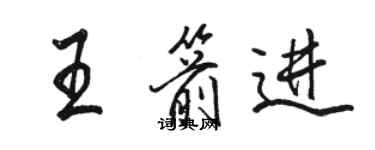 骆恒光王箭进行书个性签名怎么写