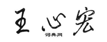 骆恒光王心宏行书个性签名怎么写