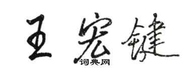 骆恒光王宏键行书个性签名怎么写