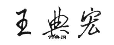 骆恒光王典宏行书个性签名怎么写