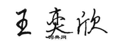 骆恒光王奕欣行书个性签名怎么写