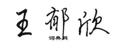 骆恒光王郁欣行书个性签名怎么写