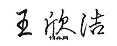 骆恒光王欣洁行书个性签名怎么写