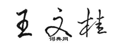 骆恒光王文桂行书个性签名怎么写