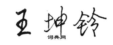 骆恒光王坤铃行书个性签名怎么写