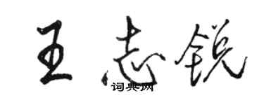 骆恒光王志锐行书个性签名怎么写