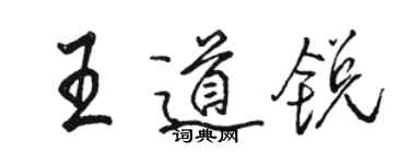 骆恒光王道锐行书个性签名怎么写