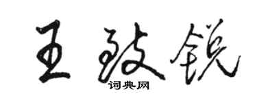 骆恒光王致锐行书个性签名怎么写