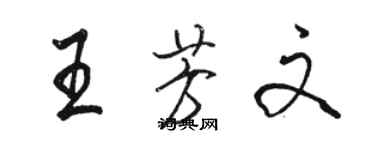 骆恒光王芳文行书个性签名怎么写