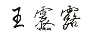 骆恒光王震露行书个性签名怎么写