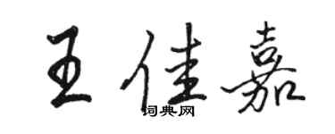 骆恒光王佳嘉行书个性签名怎么写