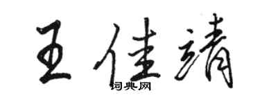 骆恒光王佳靖行书个性签名怎么写