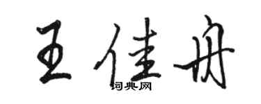 骆恒光王佳舟行书个性签名怎么写