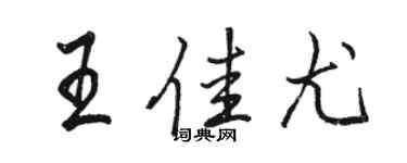 骆恒光王佳尤行书个性签名怎么写