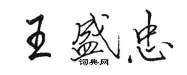 骆恒光王盛忠行书个性签名怎么写