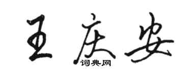 骆恒光王庆安行书个性签名怎么写