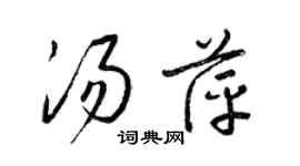 梁锦英汤萍草书个性签名怎么写