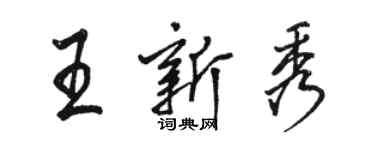 骆恒光王新秀行书个性签名怎么写