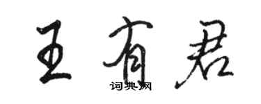 骆恒光王有君行书个性签名怎么写