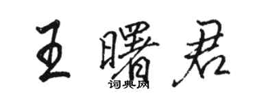 骆恒光王曙君行书个性签名怎么写