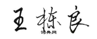 骆恒光王栋良行书个性签名怎么写