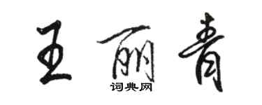 骆恒光王丽青行书个性签名怎么写