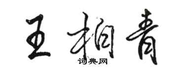 骆恒光王柏青行书个性签名怎么写