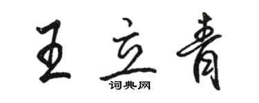 骆恒光王立青行书个性签名怎么写