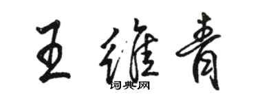 骆恒光王维青行书个性签名怎么写