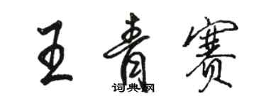 骆恒光王青赛行书个性签名怎么写