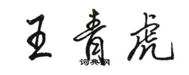 骆恒光王青虎行书个性签名怎么写