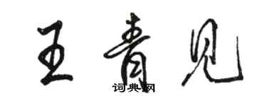 骆恒光王青见行书个性签名怎么写